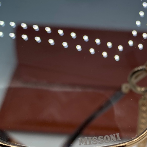 Missoni Mis 0052/S Sunglasses Rose Gold/Blue lens with chain main image 5